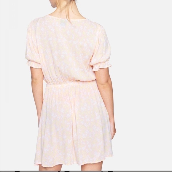 HURLEY Peasant mini Dress liberty floral Tropical Peach cottagecore pastels - Picture 3 of 11